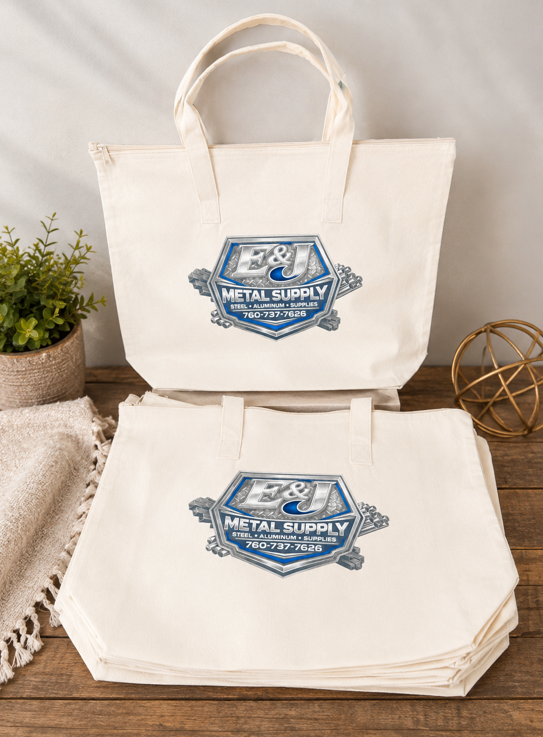 Custom Large Canvas Tote Bags